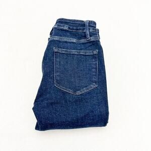 Frame Le One Flare Keller Dark Wash Denim Jeans Wide Leg Zip Fly Size 1 (26)